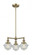 Oxford - 3 Light - 20 inch - Antique Brass - Stem Hung - Chandelier (3442|207-AB-G534-LED)