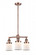 Canton - 3 Light - 18 inch - Antique Copper - Stem Hung - Chandelier (3442|207-AC-G181S-LED)