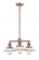 Halophane - 3 Light - 22 inch - Antique Copper - Stem Hung - Chandelier (3442|207-AC-G1-LED)