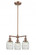 Colton - 3 Light - 18 inch - Antique Copper - Stem Hung - Chandelier (3442|207-AC-G302)