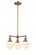 Oxford - 3 Light - 20 inch - Antique Copper - Stem Hung - Chandelier (3442|207-AC-G531)