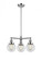 Beacon - 3 Light - 19 inch - Polished Chrome - Stem Hung - Chandelier (3442|207-PC-G202-6-LED)