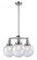Beacon - 3 Light - 22 inch - Polished Chrome - Stem Hung - Chandelier (3442|207-PC-G204-8-LED)