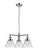 Cone - 3 Light - 22 inch - Polished Chrome - Stem Hung - Chandelier (3442|207-PC-G42)