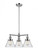 Cone - 3 Light - 22 inch - Polished Chrome - Stem Hung - Chandelier (3442|207-PC-G44)