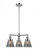 Cone - 3 Light - 19 inch - Polished Chrome - Stem Hung - Chandelier (3442|207-PC-G63-LED)
