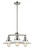 Halophane - 3 Light - 22 inch - Polished Nickel - Stem Hung - Chandelier (3442|207-PN-G1-LED)