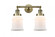 Canton - 2 Light - 17 inch - Antique Brass - Adjustable Bath Vanity Light (3442|208-AB-G181-LED)