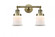 Canton - 2 Light - 17 inch - Antique Brass - Adjustable Bath Vanity Light (3442|208-AB-G181S)
