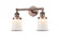 Canton - 2 Light - 17 inch - Antique Copper - Adjustable Bath Vanity Light (3442|208-AC-G181S-LED)