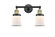 Canton - 2 Light - 17 inch - Black Antique Brass - Adjustable Bath Vanity Light (3442|208-BAB-G181S-LED)