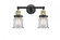 Canton - 2 Light - 17 inch - Black Antique Brass - Adjustable Bath Vanity Light (3442|208-BAB-G182S)