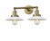 Halophane - 2 Light - 18 inch - Brushed Brass - Adjustable Bath Vanity Light (3442|208-BB-G1)