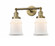 Canton - 2 Light - 17 inch - Brushed Brass - Adjustable Bath Vanity Light (3442|208-BB-G181)