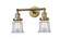 Canton - 2 Light - 17 inch - Brushed Brass - Adjustable Bath Vanity Light (3442|208-BB-G182S-LED)