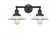 Halophane - 2 Light - 18 inch - Matte Black - Adjustable Bath Vanity Light (3442|208-BK-G1-LED)