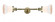 Bellmont - 2 Light - 6 inch - Antique Brass - Adjustable Bath Vanity Light (3442|208L-AB-G191)