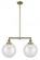 Beacon - 2 Light - 25 inch - Antique Brass - Stem Hung - Adjustable Island Light (3442|209-AB-G202-10)