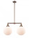 Beacon - 2 Light - 25 inch - Antique Copper - Stem Hung - Adjustable Island Light (3442|209-AC-G201-10-LED)