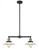 Halophane - 2 Light - 21 inch - Black Antique Brass - Stem Hung - Adjustable Island Light (3442|209-BAB-G1-LED)