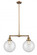Beacon - 2 Light - 25 inch - Brushed Brass - Stem Hung - Adjustable Island Light (3442|209-BB-G202-10)