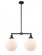 Beacon - 2 Light - 25 inch - Matte Black - Stem Hung - Adjustable Island Light (3442|209-BK-G201-10-LED)