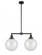 Beacon - 2 Light - 25 inch - Matte Black - Stem Hung - Island Light (3442|209-BK-G202-10-LED)