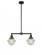 Oxford - 2 Light - 24 inch - Matte Black - Stem Hung - Adjustable Island Light (3442|209-BK-G534-LED)