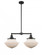 Oxford - 2 Light - 25 inch - Matte Black - Stem Hung - Adjustable Island Light (3442|209-BK-G541-LED)