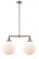 Beacon - 2 Light - 25 inch - Brushed Satin Nickel - Stem Hung - Adjustable Island Light (3442|209-SN-G201-10)