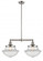 Oxford - 2 Light - 25 inch - Brushed Satin Nickel - Stem Hung - Island Light (3442|209-SN-G542-LED)