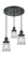 Small Canton 3 Light Multi-Pendant (3442|211/3-BK-G182S)