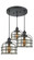 Large Bell Cage 3 Light Multi-Pendant (3442|211/3-BK-G78-CE)