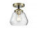 Fulton - 1 Light - 7 inch - Black Antique Brass - Semi-Flush Mount (3442|284-1C-BAB-G172-LED)