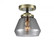 Fulton - 1 Light - 7 inch - Black Antique Brass - Semi-Flush Mount (3442|284-1C-BAB-G173)