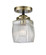 Colton - 1 Light - 6 inch - Black Antique Brass - Semi-Flush Mount (3442|284-1C-BAB-G302-LED)