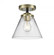 Cone - 1 Light - 8 inch - Black Antique Brass - Semi-Flush Mount (3442|284-1C-BAB-G42-LED)