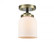 Bell - 1 Light - 5 inch - Black Antique Brass - Semi-Flush Mount (3442|284-1C-BAB-G51)