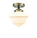 Oxford - 1 Light - 8 inch - Black Antique Brass - Semi-Flush Mount (3442|284-1C-BAB-G531-LED)