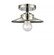 Railroad - 1 Light - 8 inch - Black Polished Nickel - Semi-Flush Mount (3442|284-1C-BPN-M1-PN-LED)