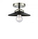 Railroad - 1 Light - 8 inch - Black Polished Nickel - Semi-Flush Mount (3442|284-1C-BPN-M6-BK-LED)
