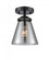 Cone - 1 Light - 6 inch - Oil Rubbed Bronze - Semi-Flush Mount (3442|284-1C-OB-G63-LED)