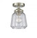 Chatham - 1 Light - 7 inch - Brushed Satin Nickel - Semi-Flush Mount (3442|284-1C-SN-G142)