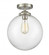 Beacon - 1 Light - 10 inch - Brushed Satin Nickel - Semi-Flush Mount (3442|284-1C-SN-G204-10-LED)