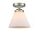Cone - 1 Light - 8 inch - Brushed Satin Nickel - Semi-Flush Mount (3442|284-1C-SN-G41)