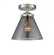 Cone - 1 Light - 8 inch - Brushed Satin Nickel - Semi-Flush Mount (3442|284-1C-SN-G43)