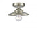 Railroad - 1 Light - 8 inch - Brushed Satin Nickel - Semi-Flush Mount (3442|284-1C-SN-M2-SN-LED)