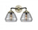 Fulton - 2 Light - 15 inch - Black Antique Brass - Bath Vanity Light (3442|284-2W-BAB-G173-LED)