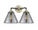 Cone - 2 Light - 16 inch - Black Antique Brass - Bath Vanity Light (3442|284-2W-BAB-G43-LED)