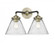 Cone - 2 Light - 16 inch - Black Antique Brass - Bath Vanity Light (3442|284-2W-BAB-G44-LED)